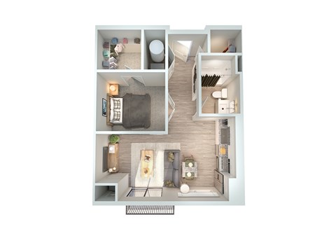 1 bed 1 bath at Park Lamont Townhomes Apartments, Cleveland